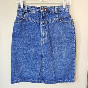 VINTAGE Hunt Club Denim Skirt – Classic Blue, Made in USA